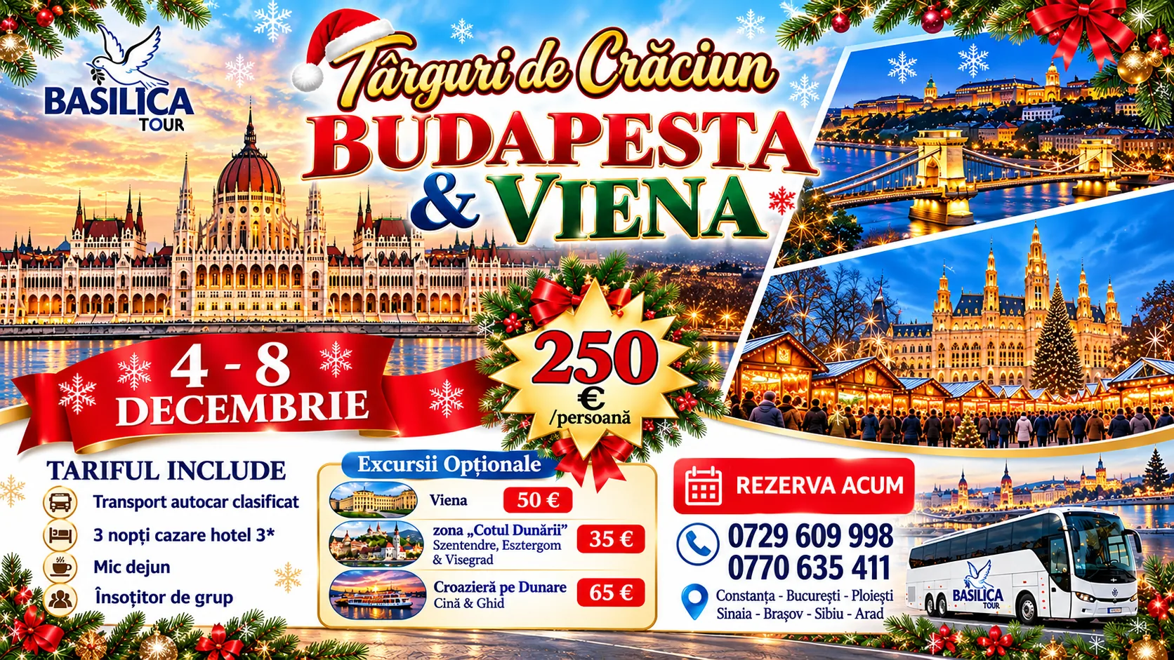 Târguri de Crăciun la Budapesta și Viena